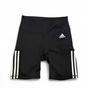 Adidas Women's 2 Move 3-Stripes Aeroready Cycling Tights Black Biker Shorts M